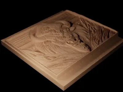 American Bison CNC 3d Print High Relief Sand Casting 3D print model