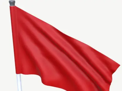 Golf Flag  Low-poly 3D model