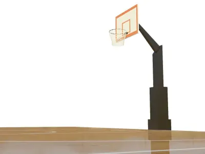 Simple Basketball Court Free 3D model