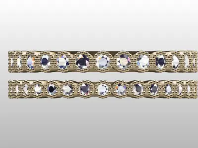 STACKABLE BEAD BANDS - 2 SIZES 3D print model