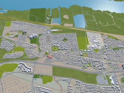 Pittsburg California USA 30Km Free low-poly 3D model