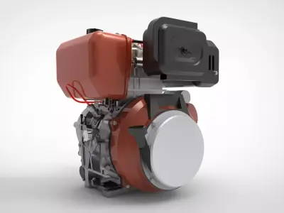 motor diesel portable 3D model