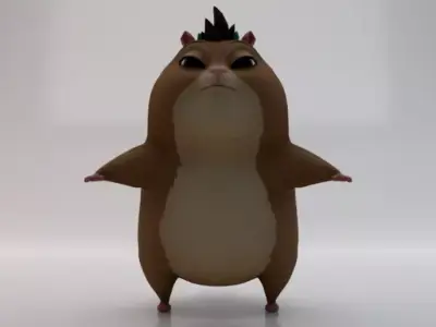 Hamster Low-poly 3D model