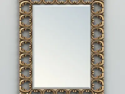 Rectangle mirror frame 004 3D model