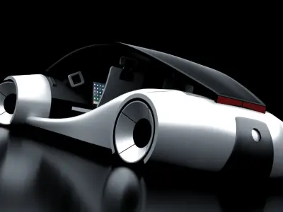 Apple futuristic electric car 3D model