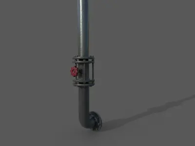 Modular Industrial Pipes Low-poly 3D model get
