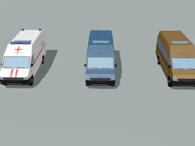 Minibus van 3D model by AlexMas1981
