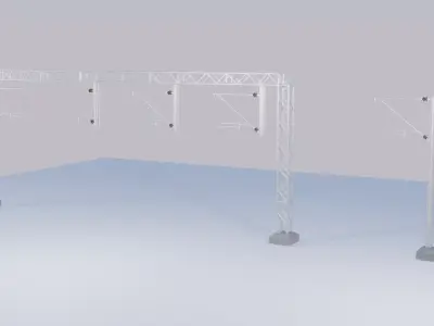 Railway Catenary - Pack of 2 Free low-poly 3D model