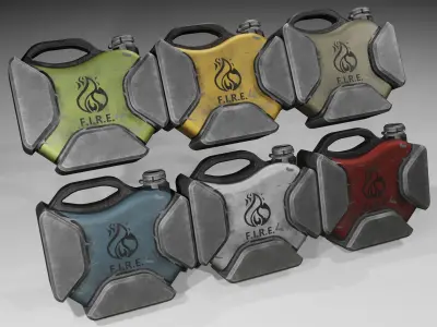 Sci-fi canister Low-poly 3D model