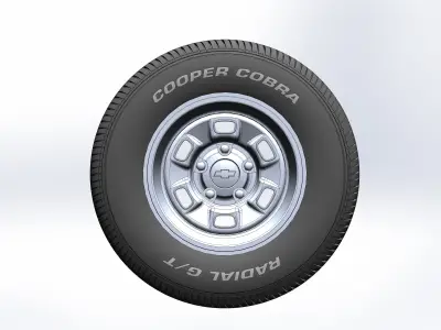 Wheels for scale model of Chevy Nova 1975 3D print model