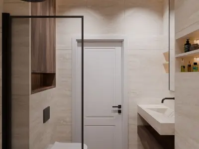 bathroom Low-poly 3D model