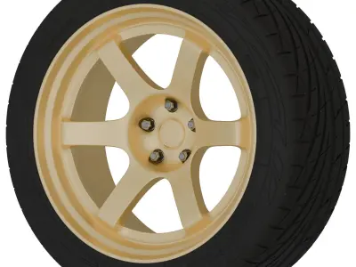 Gram Lights 57DR Aftermarket Wheel Low-poly 3D model