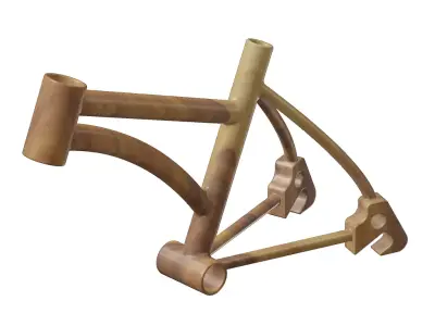 Wooden Bike Frame Toy 3D model