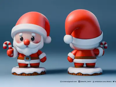 Santa Claus Miniature - Decorative - 3D Print 3D print model