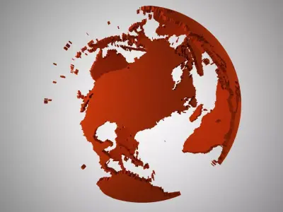 Globe Shell Brown 3D model