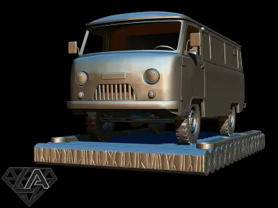 Exhibition - UAZ on a raft 3D print model