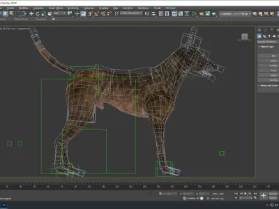 Coyote dog Low-poly 3D model