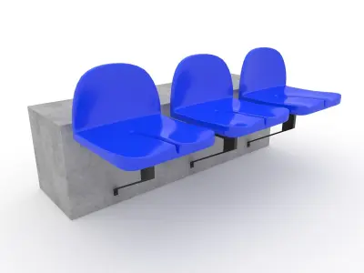 Collection Stadium Seats 4 3D Model Pack