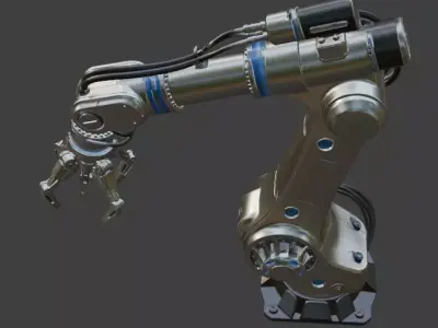 Industrial Robotic Arm 3D Model 3D model