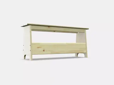 PERJOHAN Bench with storage Low-poly 3D model