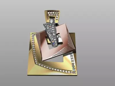 Multi piece pendant or Necklace 3D print model