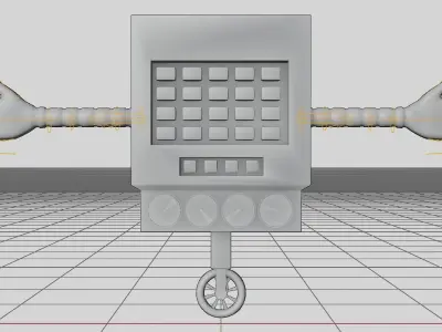 Mettaton Worn and Rusted Rigged Low-poly 3D model