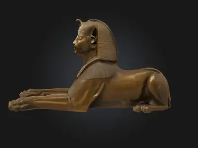 Sphinx Majesty Regal Monument Model for Ancient Egyptian  3D model