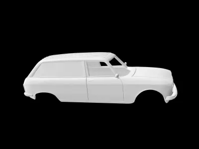 Peugeot 204 Fourgonette 3D print model