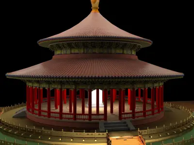 Chinese pavilion 3D model shop