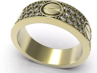  love ring with diamond   cod40 3D print model