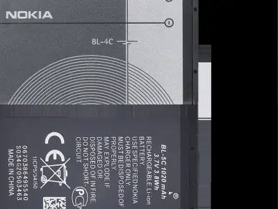 Nokia Battery Free low-poly 3D model