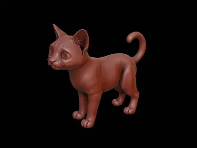 Cat Animal Sculpture 3D print model purchase