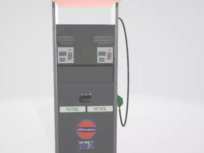 Gas Pump Low-poly 3D model