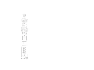 Minaret of Quba Mosque 3D model
