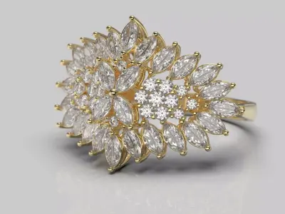 WEDDING MARKIZ RING  3D print model