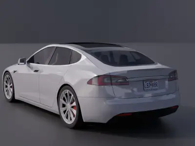 Generic Electric Sedan 3 Low-poly 3D model