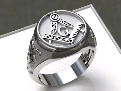 MASON  MALE  RING 3D print model
