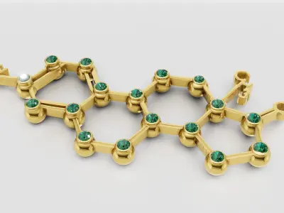 3D GOLD DIAMOUND PENDANT  Free 3D print model