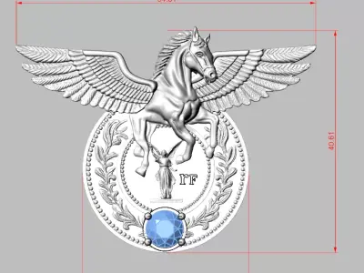 horse for pendant 3D model
