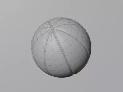 Basketball ball Low-poly 3D model