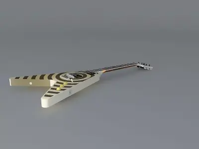 Gibson Zakk Wylde V Bullseye model guitar Free 3D model
