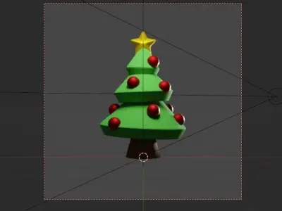 Christmas Tree Low-poly 3D model
