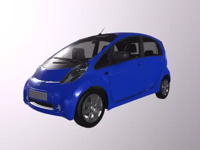 Electric Car Low-poly 3D model by CGSTALL