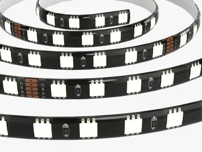 LED strip roll 3D model