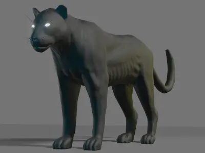 Low poly Panther Low-poly 3D model