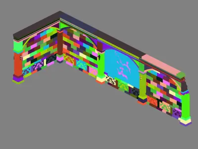 Game Palace - Earth Palace Wall 02 3D model