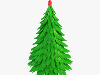 Cartoon Christmas Tree v 1 3D model