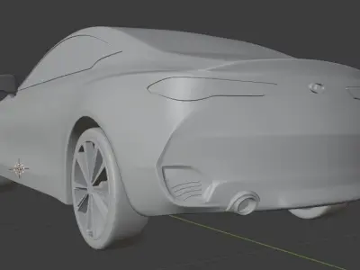 3D printable solid car 3D print model