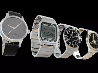 Watch Pack 01 Low-poly 3D model