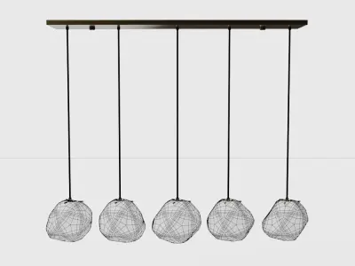 Uttermost Geodesic 5 Light Linear Pendant 3D model